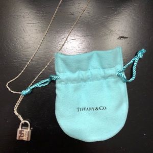 Tiffany 1837 Silver Lock Necklace on 16 inch Chain